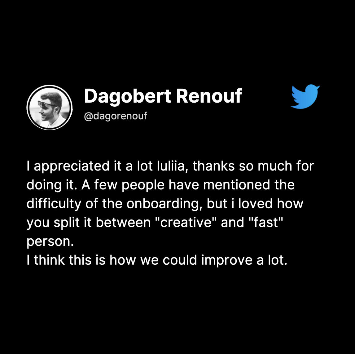 Dagobert feedback
